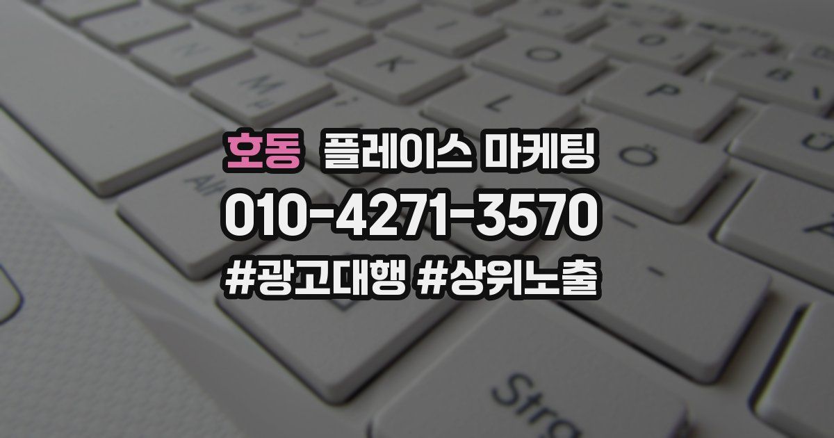 호동 플레이스 마케팅