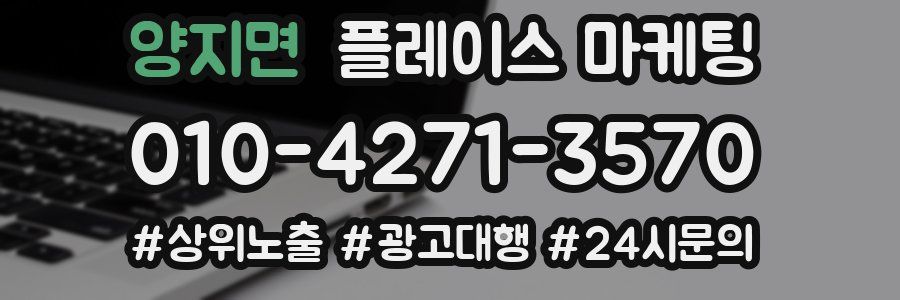 양지면 플레이스 마케팅