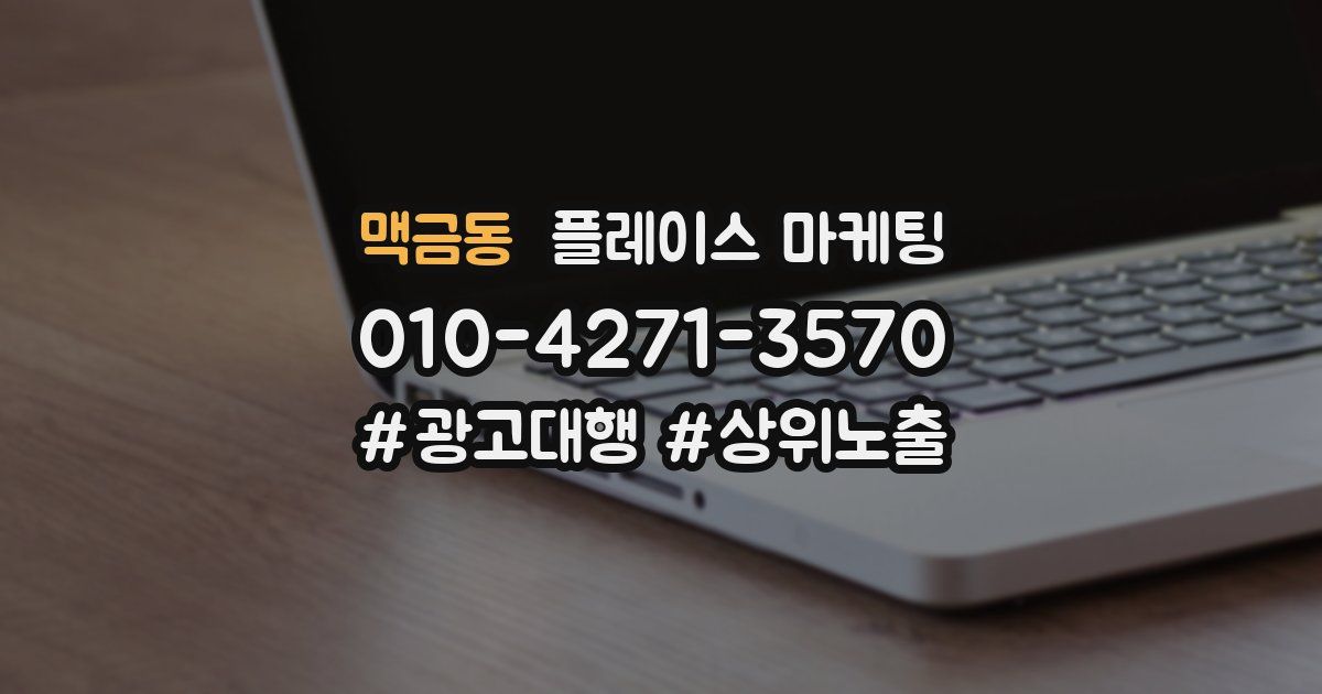맥금동 플레이스 마케팅
