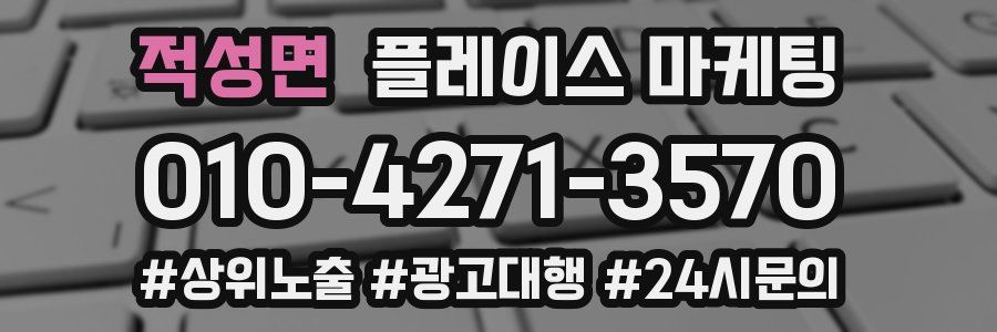 적성면 플레이스 마케팅