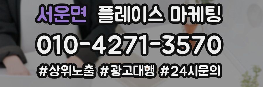 서운면 플레이스 마케팅