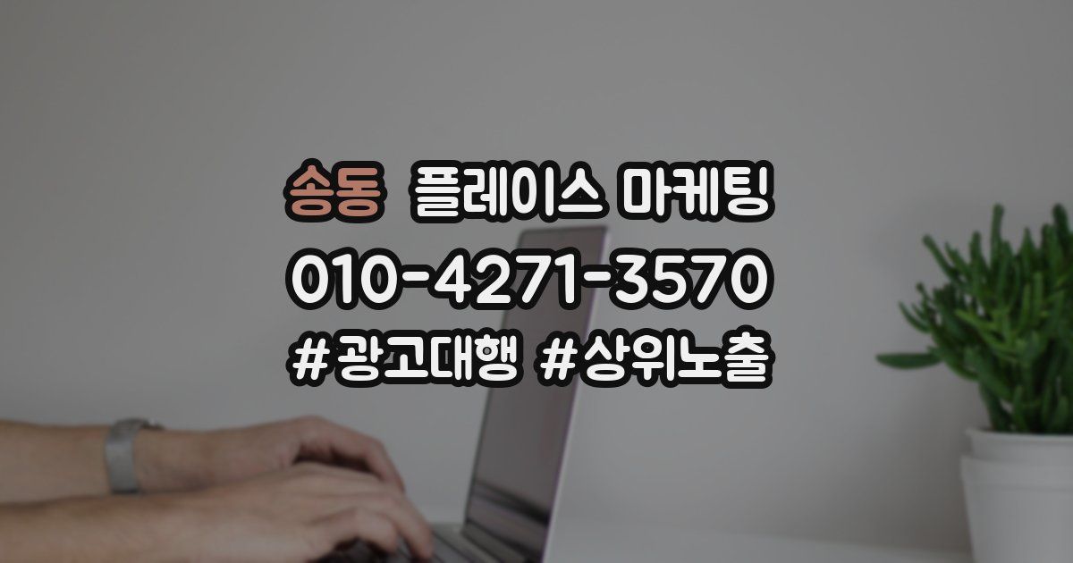 송동 플레이스 마케팅
