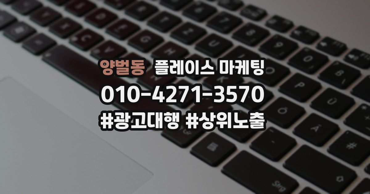 양벌동 플레이스 마케팅
