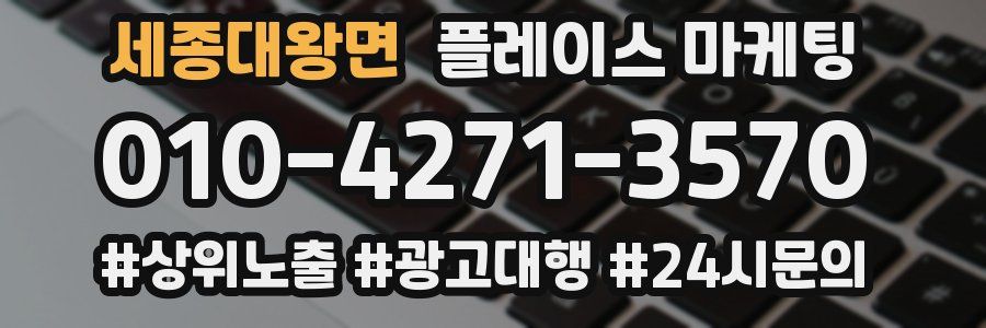 세종대왕면 플레이스 마케팅