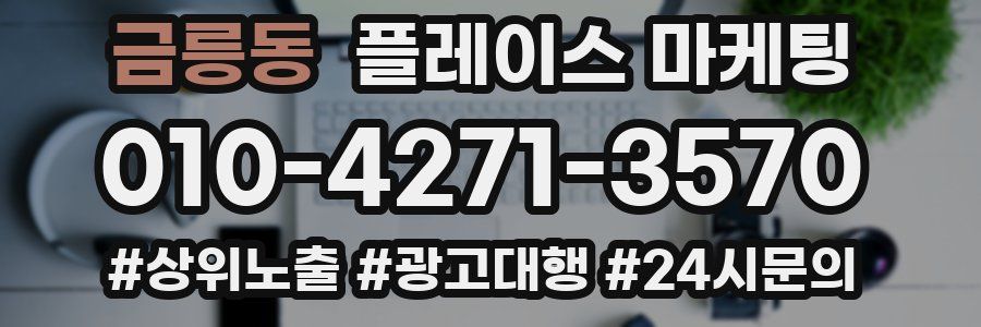 금릉동 플레이스 마케팅