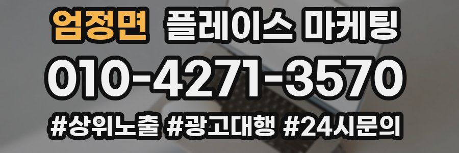 엄정면 플레이스 마케팅