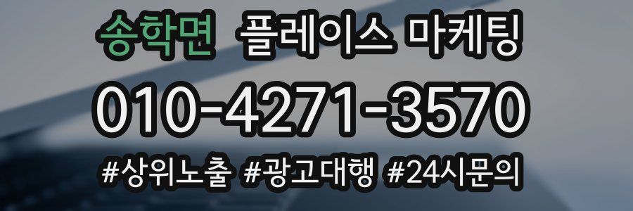 송학면 플레이스 마케팅