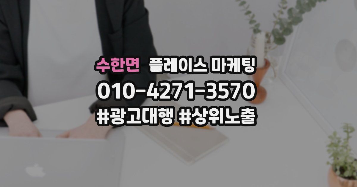 수한면 플레이스 마케팅