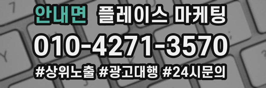 안내면 플레이스 마케팅