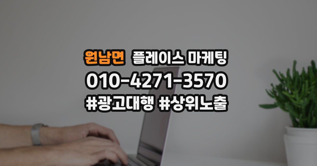 원남면 플레이스 마케팅