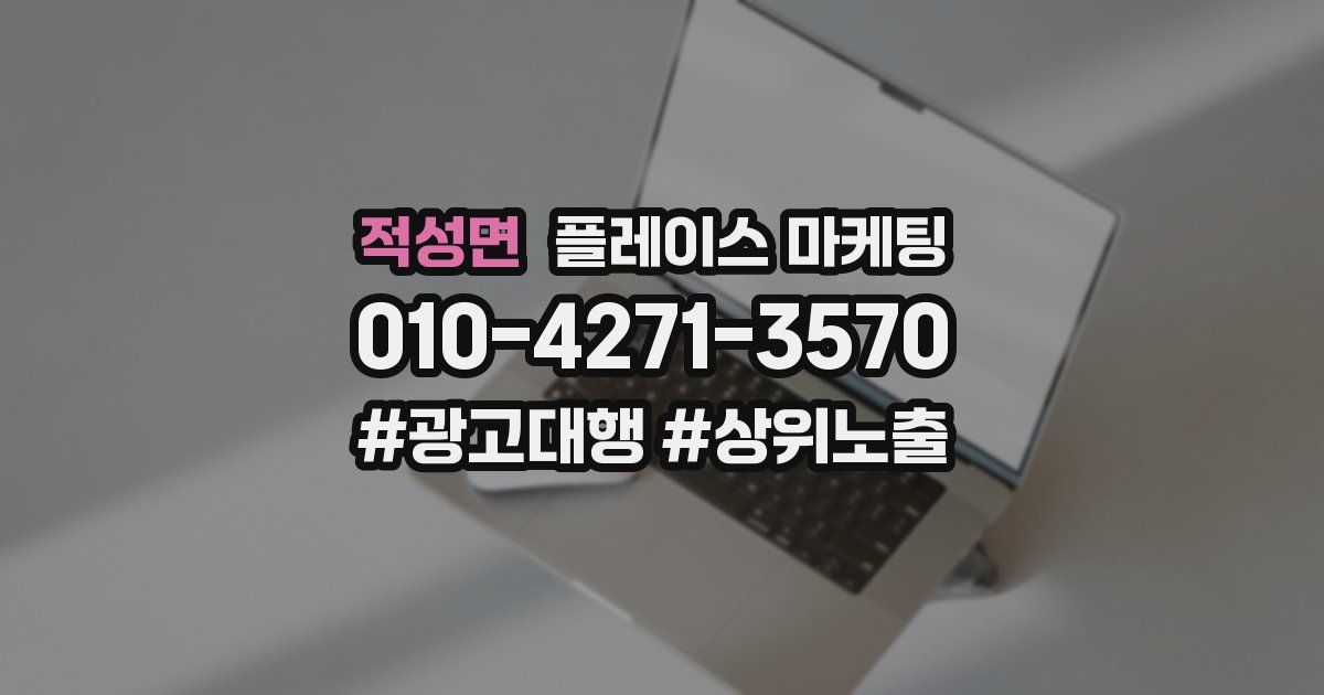 적성면 플레이스 마케팅