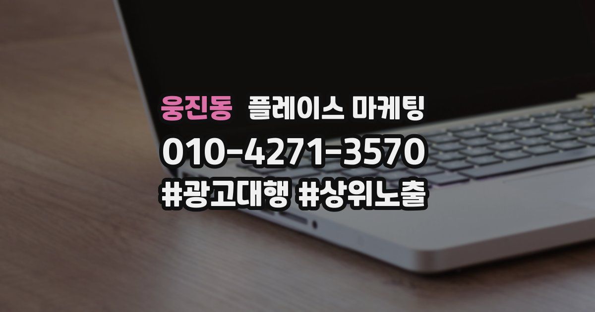 웅진동 플레이스 마케팅