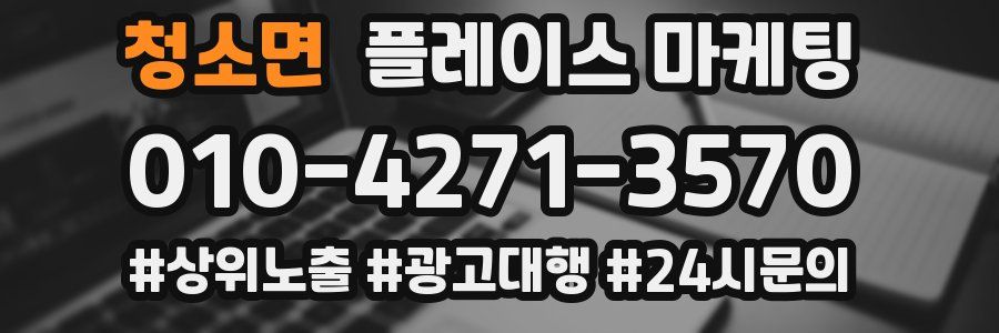 청소면 플레이스 마케팅