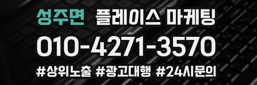 성주면 플레이스 마케팅