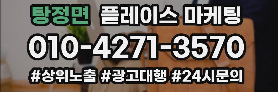 탕정면 플레이스 마케팅