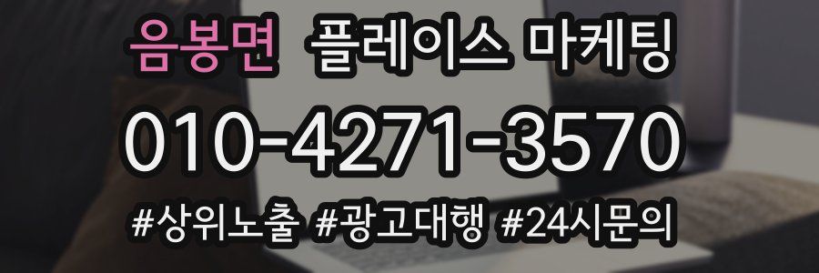 음봉면 플레이스 마케팅