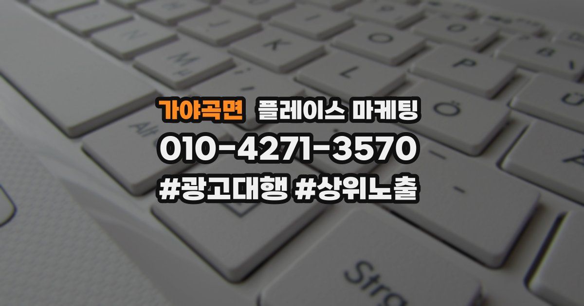 가야곡면 플레이스 마케팅