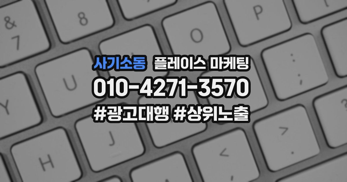 사기소동 플레이스 마케팅