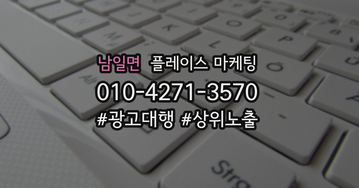 남일면 플레이스 마케팅