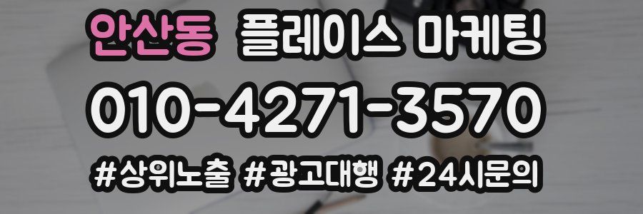 안산동 플레이스 마케팅