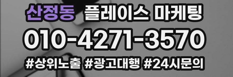 산정동 플레이스 마케팅