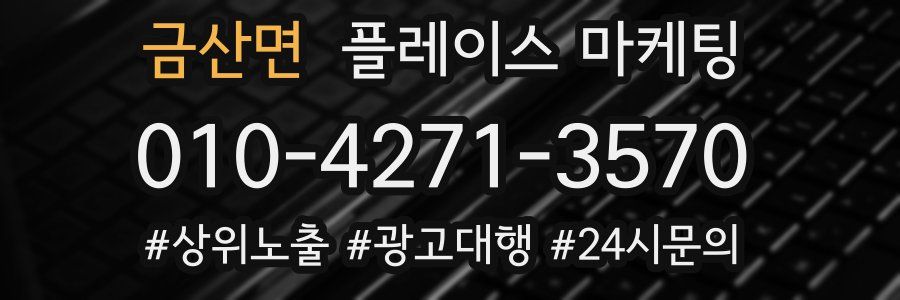 금산면 플레이스 마케팅