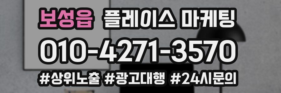 보성읍 플레이스 마케팅