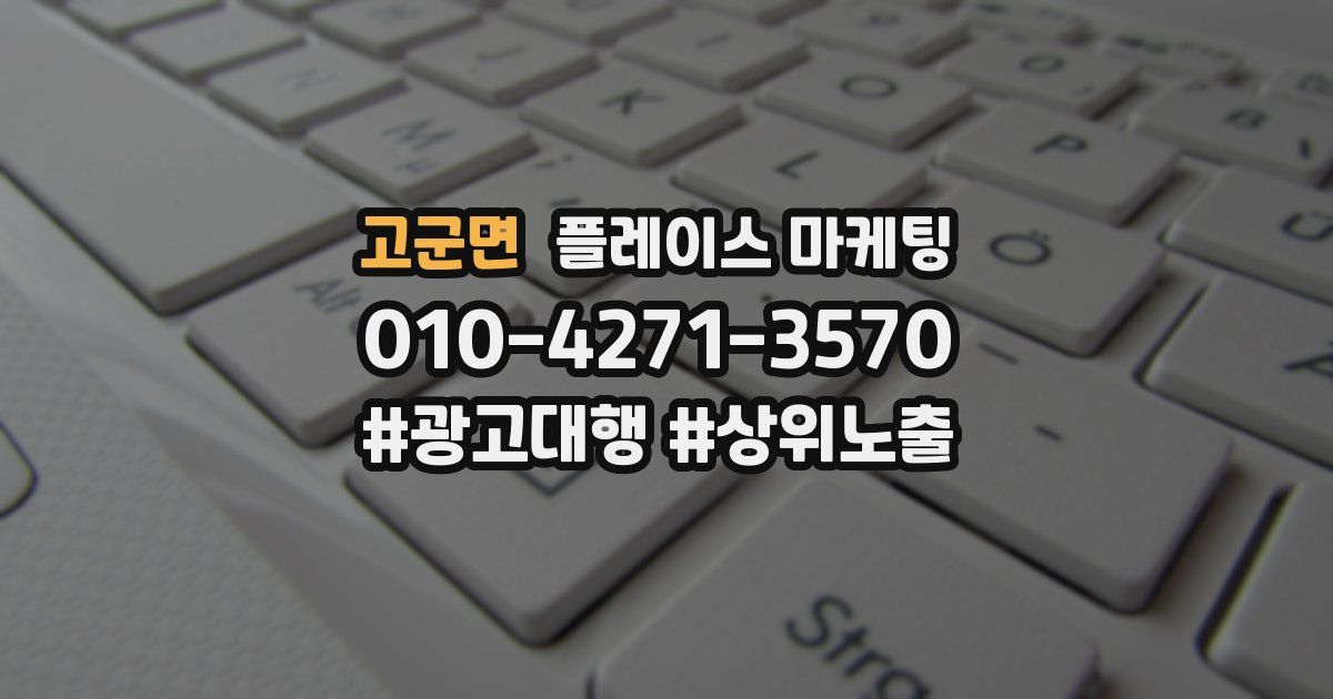 고군면 플레이스 마케팅
