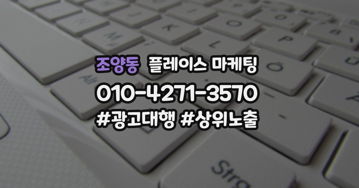 조양동 플레이스 마케팅