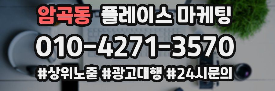 암곡동 플레이스 마케팅