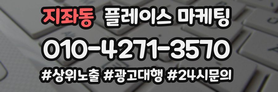 지좌동 플레이스 마케팅