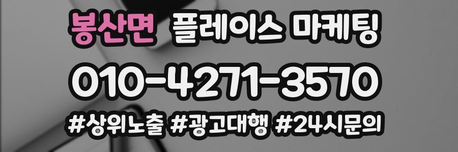 봉산면 플레이스 마케팅