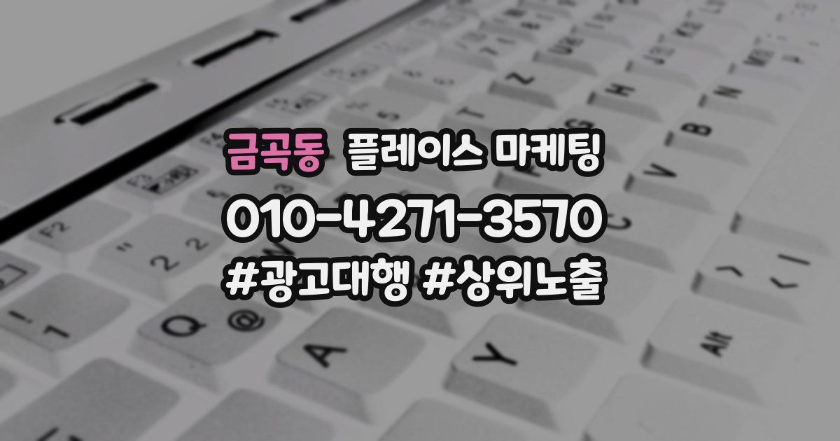 금곡동 플레이스 마케팅