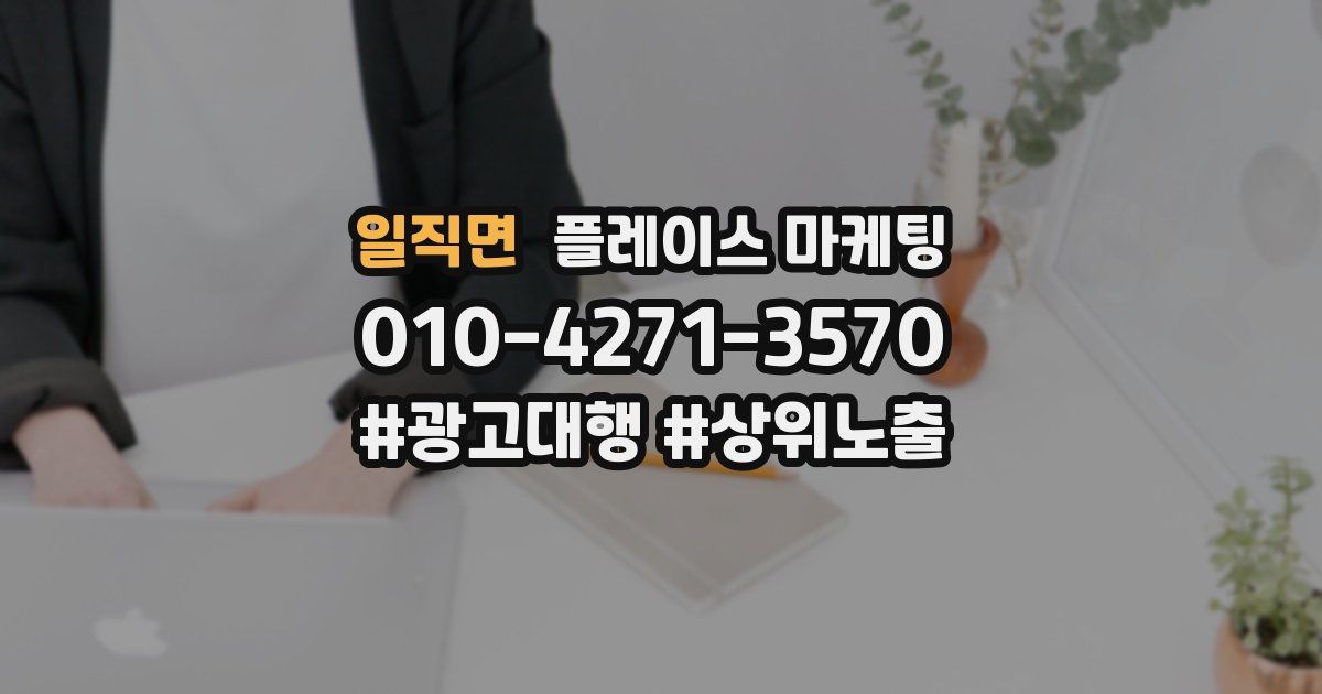 일직면 플레이스 마케팅