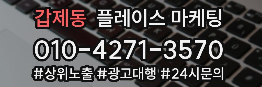 갑제동 플레이스 마케팅