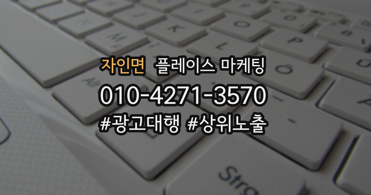 자인면 플레이스 마케팅