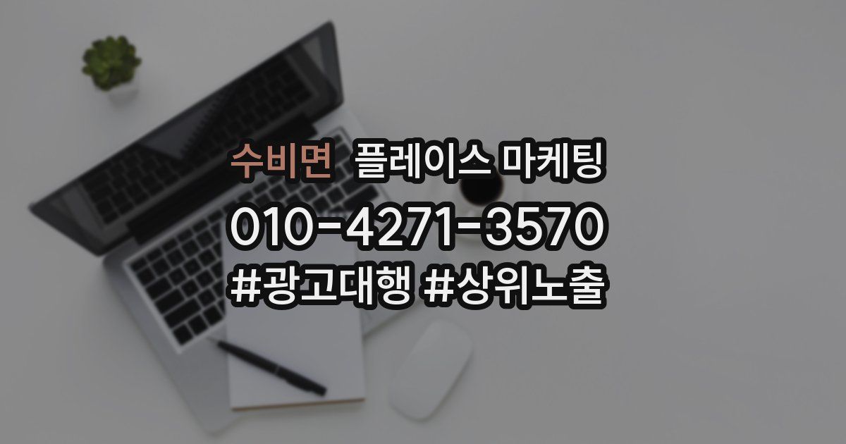 수비면 플레이스 마케팅