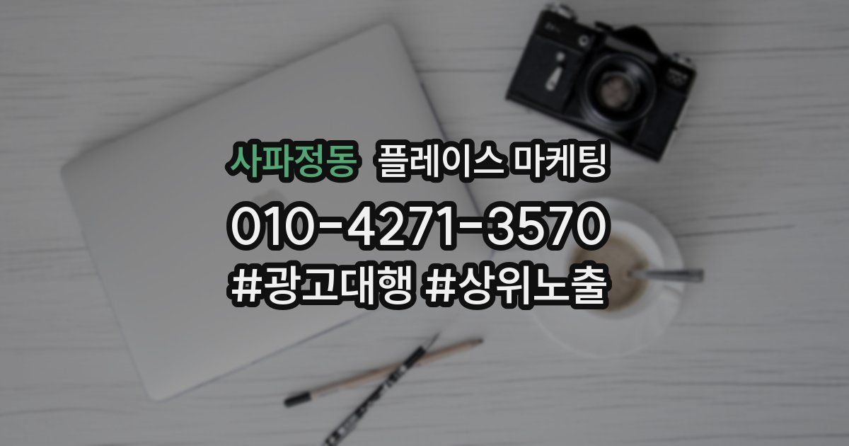 사파정동 플레이스 마케팅