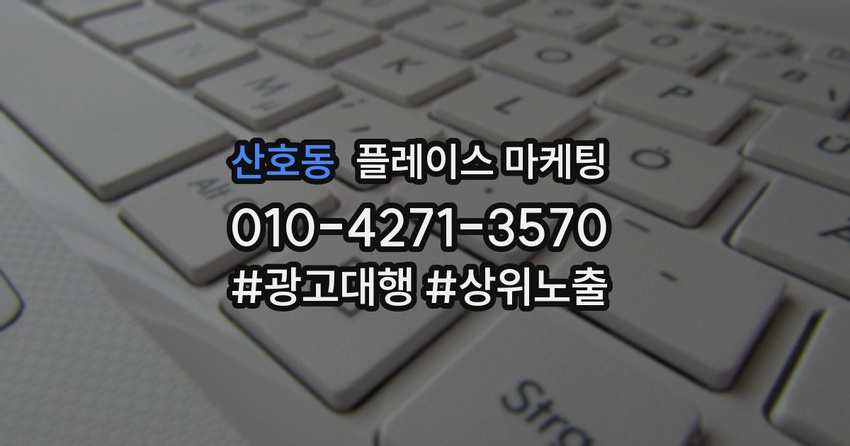 산호동 플레이스 마케팅