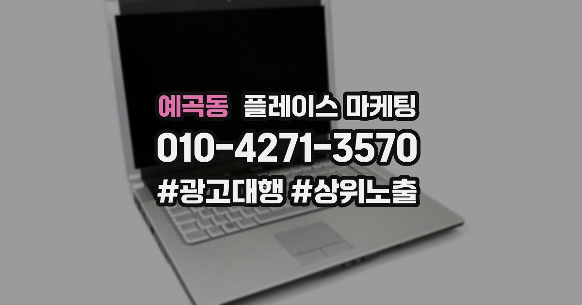 예곡동 플레이스 마케팅