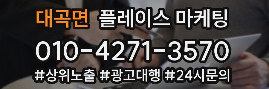 대곡면 플레이스 마케팅