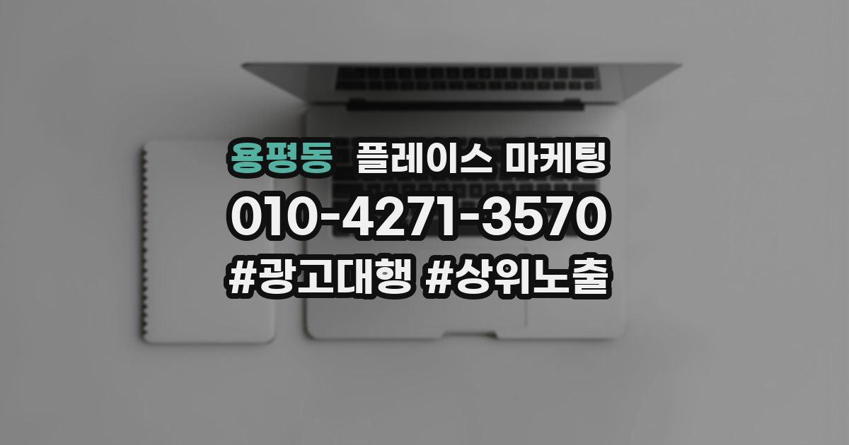 용평동 플레이스 마케팅