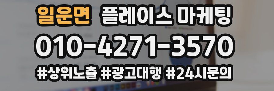 일운면 플레이스 마케팅