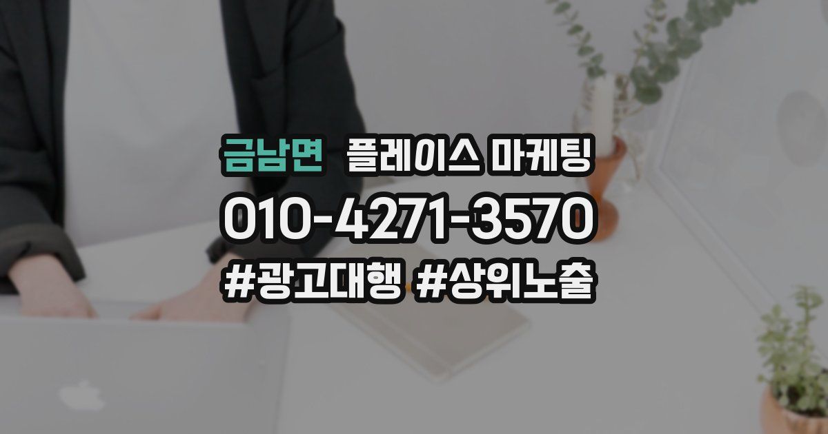 금남면 플레이스 마케팅