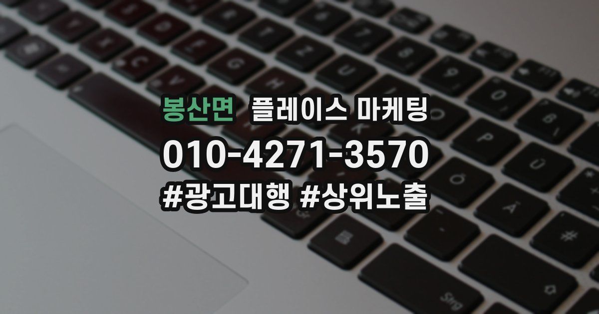 봉산면 플레이스 마케팅