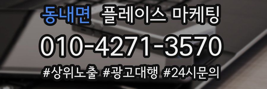 동내면 플레이스 마케팅
