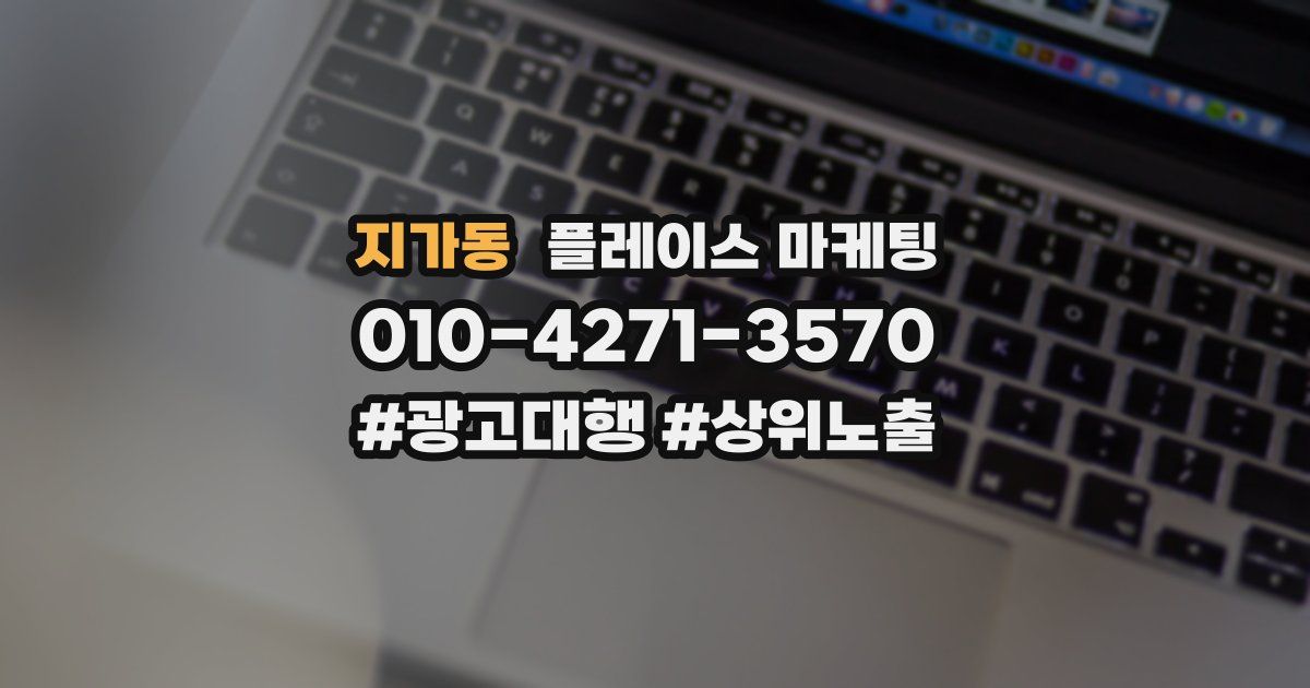 지가동 플레이스 마케팅