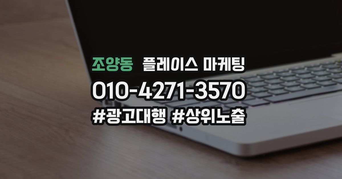 조양동 플레이스 마케팅