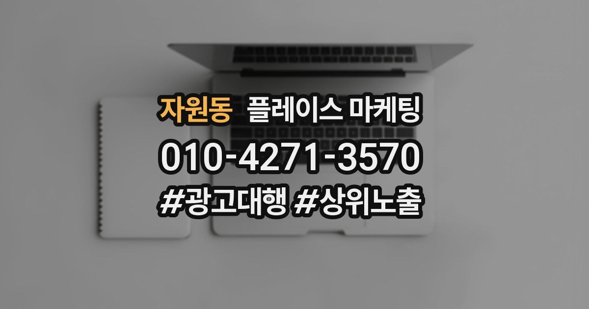 자원동 플레이스 마케팅