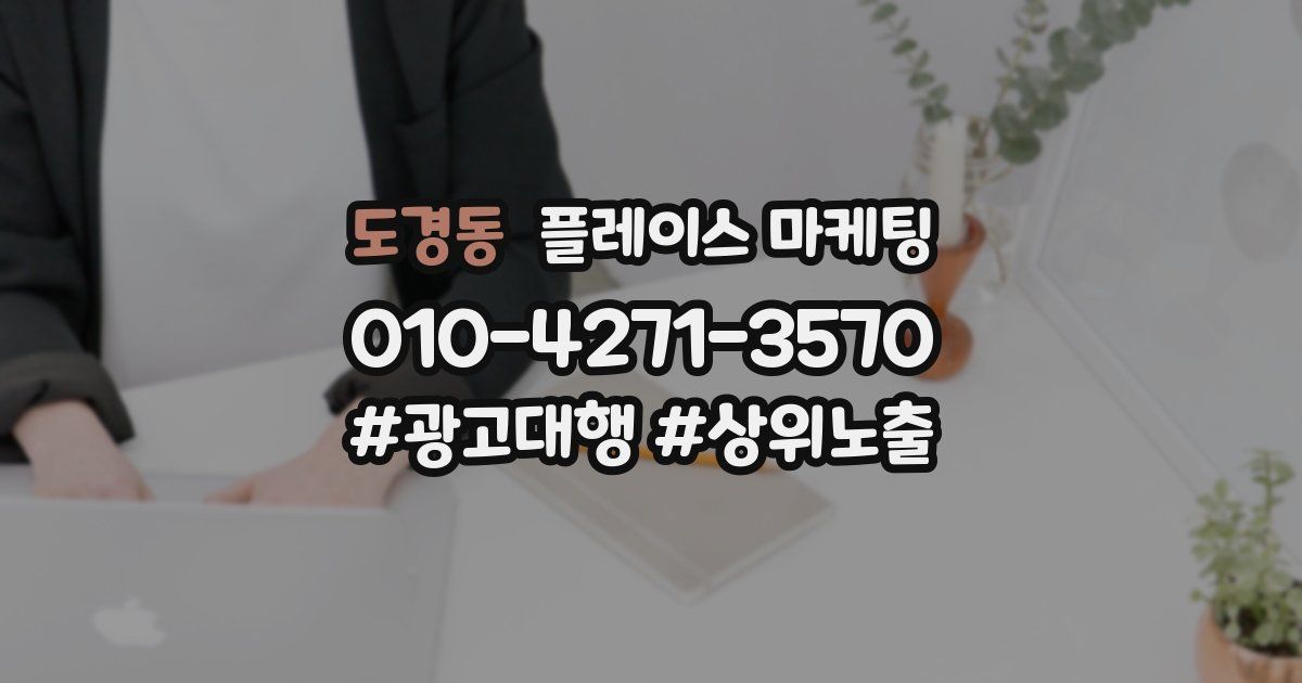 도경동 플레이스 마케팅